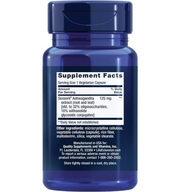 Life Extension, Ashwagandha Optimizada. 60 Vcaps