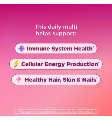 Olly, Multivitamínico para Mujer +40, sabor Fresa Durazno. 120 gomitas.