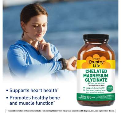 Magnesio Quelado Glicinato 400 mg. 90 Tabs