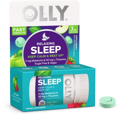 Relaxing Sleep 3 mg Melatonina rápida disolución Manzana. 30 tabs