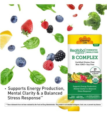 Complejo de Vitamina B, fermentada, Superfoods. 60 V-caps.