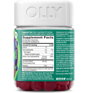 Gomitas de Sueño para Recuperación Muscular. 40 gomitas