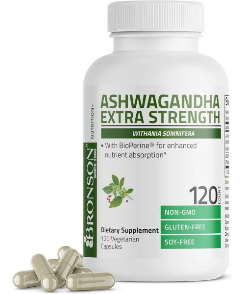 Bronson, Ashwagandha Extra Fuerte. 90, 120, 250 y 360 Vcaps