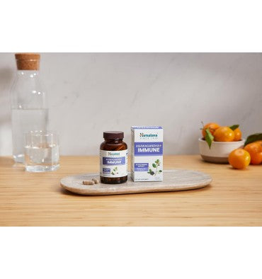 Himalaya, Ashwagandha soporte Inmune, Zinc y Vitamina C. 60 Vcaps