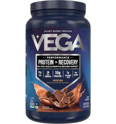 Proteína Vegana (30 gr) + Recovery, 5 sabores. 828 gr.