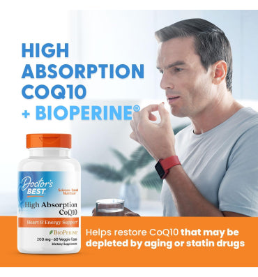 Doctor's Best High Absorption CoQ10 200mg with BioPerine. 180 Vcaps