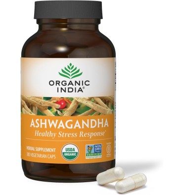 Organic India, Ashwagandha Orgánica. 3 tamaños
