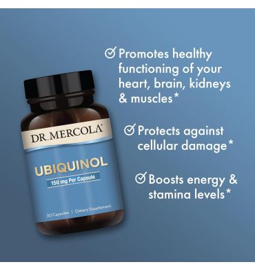 Ubiquinol 150 mg, salud Cognitiva y Cardiovascular. 30 caps.