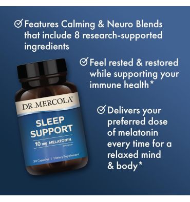 Sleep Support con Melatonina 10 mg. 30 caps.