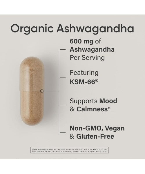 Sports Research, Ashwagandha Orgánica KSM-66. 90 Vcaps.