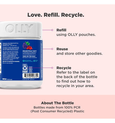 OLLY, Men´s Multi, sabor Mora Azul. 90 y 120 gomitas