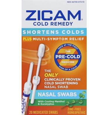 Hisopos Nasales para el Resfrío, Alivio Inmediato. 20 hisopos