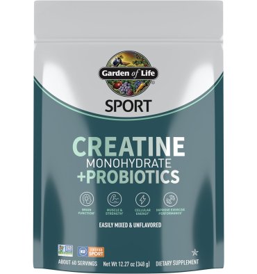 Creatina Monihidratada adicionada con Probióticos. 348 gr.