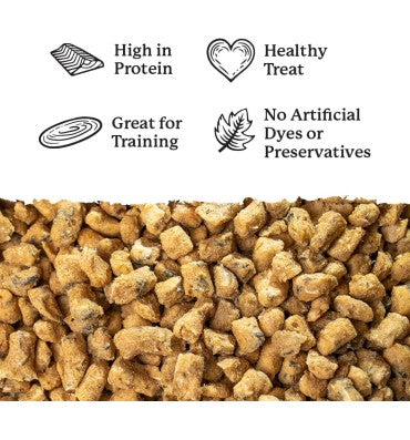 Wild Alaskan Salmon Bites Freeze Dried Dog Treats. 7 oz.