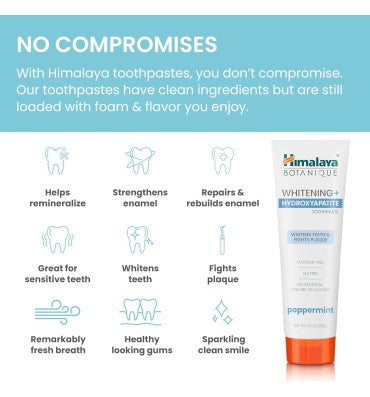 Botanique Whitening + Hydroxyapatite Toothpaste, Peppermint. 4 oz