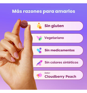 Olly, Soporte para Descanso Nocturno para Niños, de uso diario. 50 gomitas