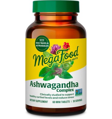 MegaFood, Ashwagandha y Hierbas, soporte Equilibrio Emocional. 60 minitab