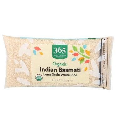 Organic Indian Basmati Long Grain White Rice. 908 g.