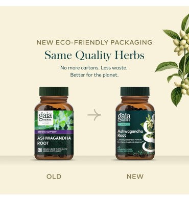 Gaia Herbs, Raiz de Ashwagandha. 60 Vcaps