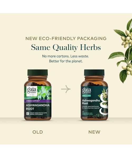 Gaia Herbs, Raíz de Ashwagandha. 60 cápsulas líquidas