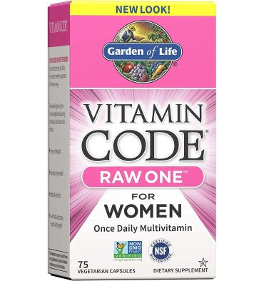 Multivitamínico Raw One Mujer, 1 Diaria. Energía, Piel, Uñas. 75 Vcaps