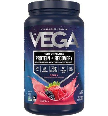 Proteína Vegana (30 gr) + Recovery, 5 sabores. 828 gr.
