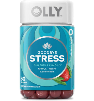 OLLY, Goodbye Stress, soporte Equilibrio Emocional Diario, sabor Fresa. 42, 60 y 74 gomitas