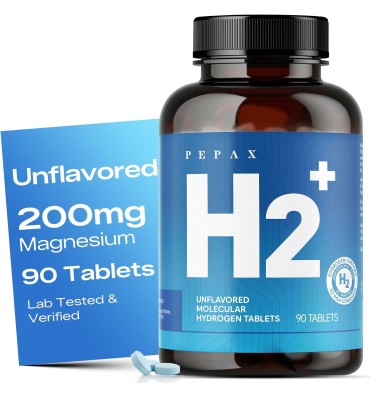 Pepax, Tabletas de agua de hidrógeno molecular con magnesio, 108 ppm. 90 tabs