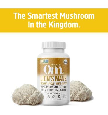 Hongo Melena de León, Memoria, Concentración y Salud Nerviosa. 90 caps.