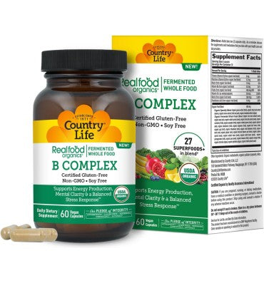 Complejo Vitamina B y Superfoods Fermentados, Bienestar Femeninoorte Energía y Claridad Mental. 60 Vcaps