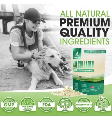 K9 Péptidos de Colágeno Grass Fed con Biotina para Perros.284.5 gr