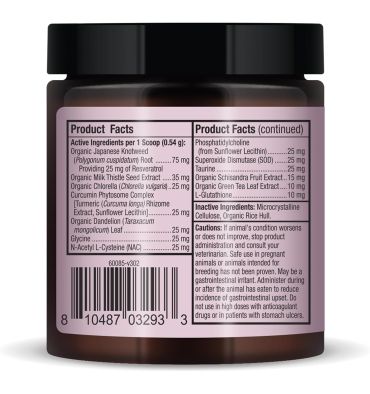 Detox para Perros y Gatos en Hígado y Riñones. 52.3 gr