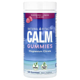 CALM, Magnesio Gomitas, Raspberry-limón, 120 Gomitas (83 mg por Gomita)