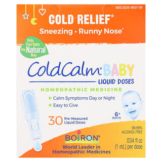 Cold Calm Bebé, Líquido Dosis, Cold Relief, 6+ Meses, 30 Pre-measured Líquido Dosis, 0.034 fl oz (1 ml) Cada Una