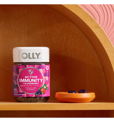 OLLY, Active Immunity y Elderberry, sabor berries. 45 gomitas