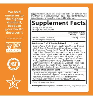 Garden of Life Vitamin Code, Vitamina C Raw, soporte Sistema Inmune. 2 opc