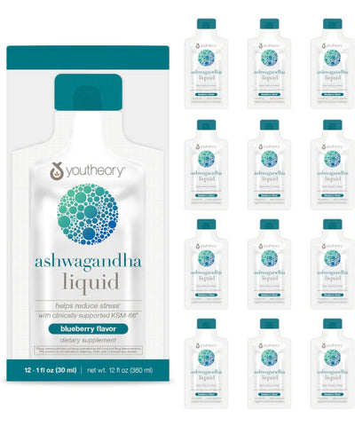 Youtheory, Ashwagandha líquida individual. 12 pack