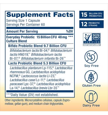 Probióticos Ultimate Flora 15 billones. 60 Vcaps