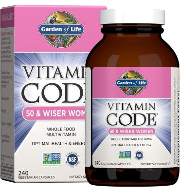 Multivitamínico RAW para Mujeres +50. 240 Vcaps