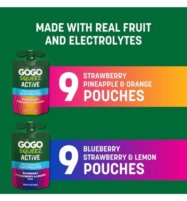 Mezcla Active Fruit con Electrolitos, Variety Pack. 18 pack