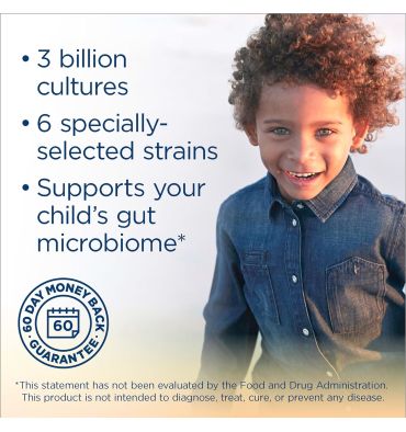 Probióticos para Niños Ultimate Flora sabor Berries 3 billiones. 30 tabs masticables