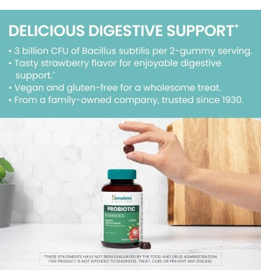 Probióticos Veganos en Gomitas sabor Fresa (3 bill) . 60 gomitas