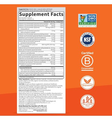 Garden of Life Dr. Formulated, Multi+, soporte para Metabolismo. 30 caps.
