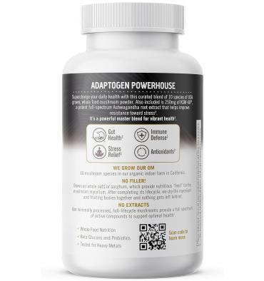 Master Blend, 10 especies de Hongos. 84 caps