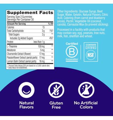 Gomitas para Dormir 5 mg Melatonina sabor Zarzamora. 3 opciones