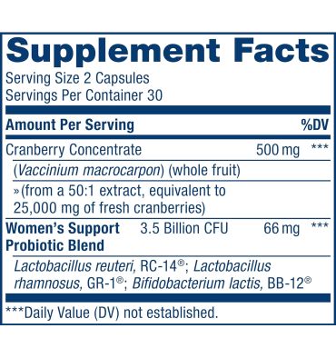 Probióticos Vaginal, Urinario y Arándano. 30 vcaps