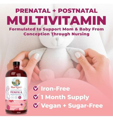 Multivitamínico Líquido Prenatal y Postnatal sabor Berry. 946 ml.