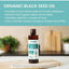 Organic Black Seed Oil, Cold Pressed and Unrefined. 8 oz