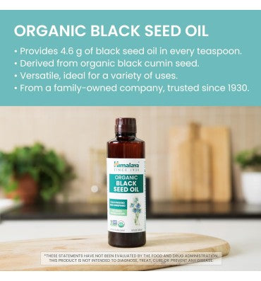 Organic Black Seed Oil, Cold Pressed and Unrefined. 8 oz