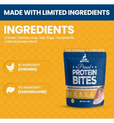 Snacks de Proteína de Pollo, Freeze Dried para Perros. 6 oz.